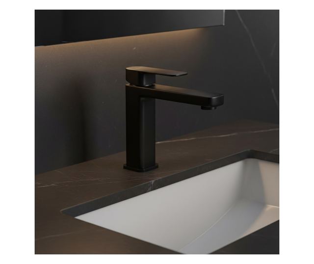 Mosdó csaptelep Rea Arlo low Fekete 11,5X4X17CM