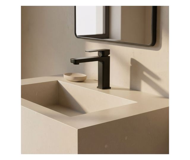 Mosdó csaptelep Rea Arlo low Fekete 11,5X4X17CM