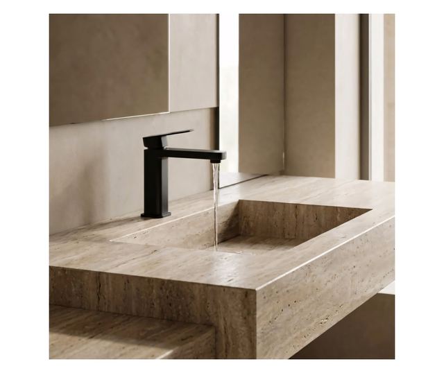 Mosdó csaptelep Rea Arlo low Fekete 11,5X4X17CM