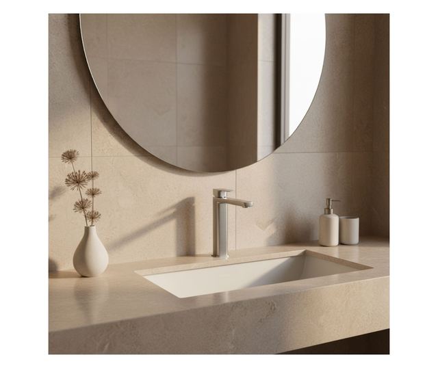 Mosdó csaptelep Rea Arlo high Brusolt nikkel 15,8X4X29,5CM