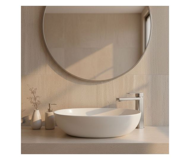 Mosdó csaptelep Rea Arlo high Brusolt nikkel 15,8X4X29,5CM