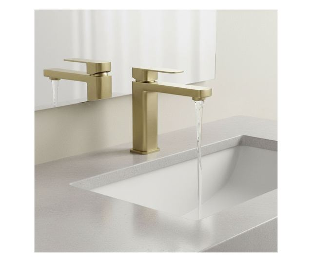 Mosdó csaptelep Rea Arlo low Brusolt arany 11,5X4X17CM