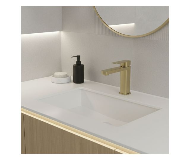 Mosdó csaptelep Rea Arlo low Brusolt arany 11,5X4X17CM