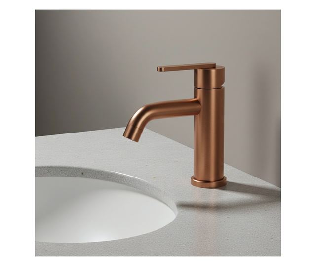 Mosdó csaptelep Rea Ontario Low Brusolt réz 11X4,5X17,5CM