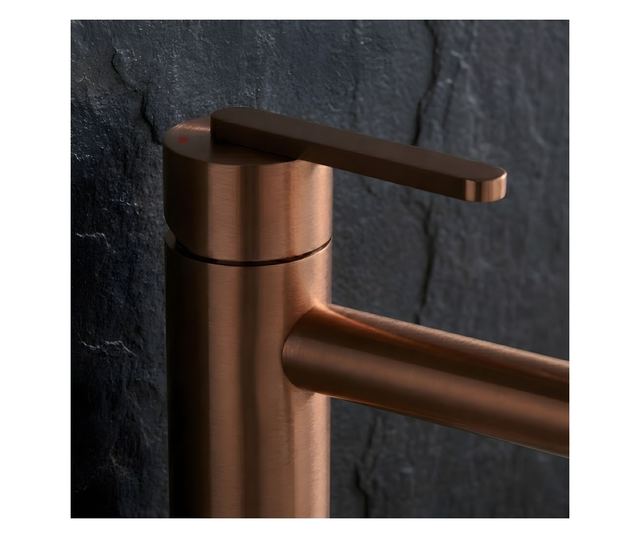 Mosdó csaptelep Rea Ontario Low Brusolt réz 11X4,5X17,5CM