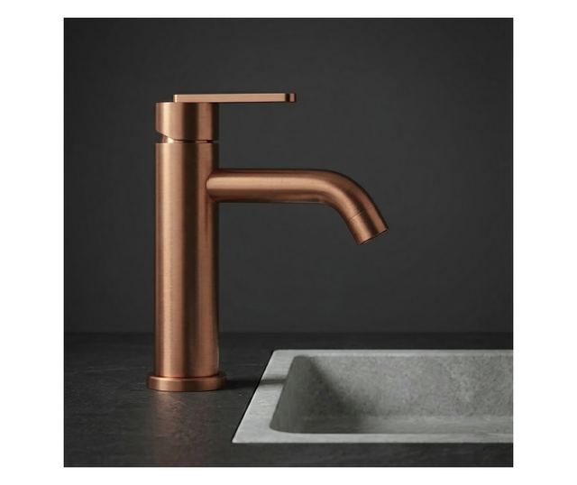 Mosdó csaptelep Rea Ontario Low Brusolt réz 11X4,5X17,5CM