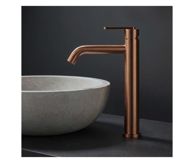 Mosdó csaptelep Rea Ontario High Brusolt réz 14,5X4,5X30CM