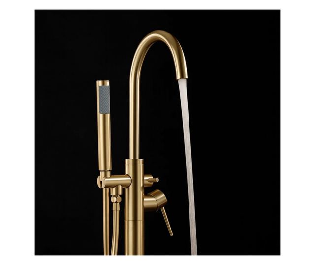 Padlóra szerelhető kádcsaptelep Rea Lungo BRUSOLT ARANY 26X20,5X110,5CM