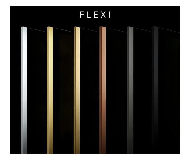 Zuhanyfal Rea Flexi brown 140 Brusolt arany 120X130X195CM