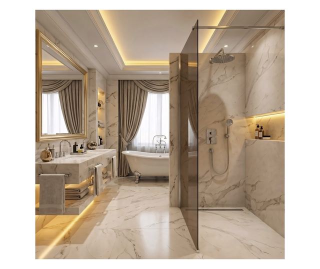 Zuhanyfal Rea Flexi brown 80 Krómozott 120X80X195CM