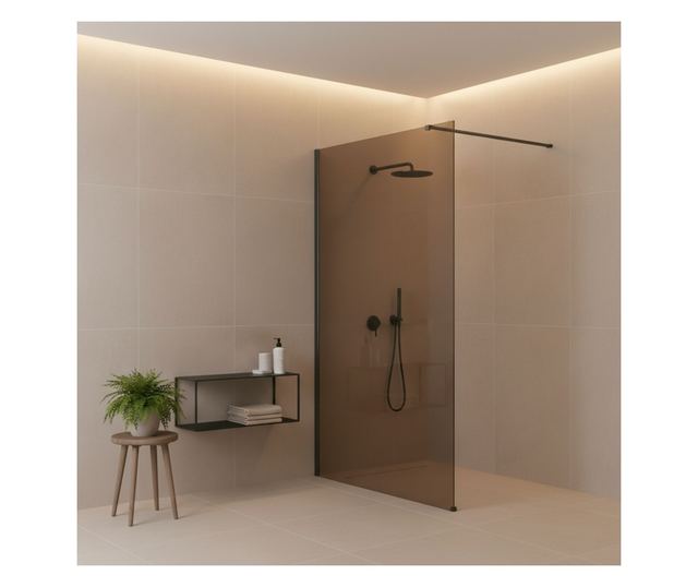 Zuhanyfal Rea Flexi Brown 100 Titán 120X100X195CM