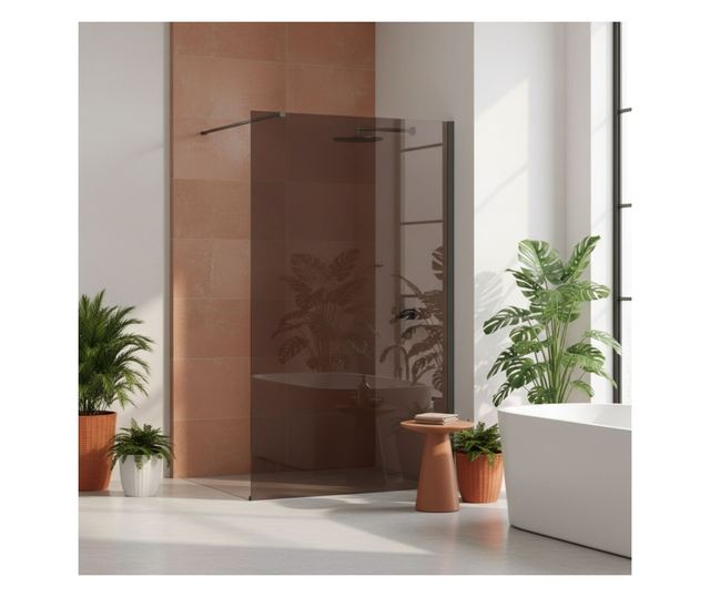 Zuhanyfal Rea Flexi Brown 120 Titán 120X120X195CM