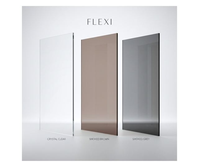 Zuhanyfal Rea Flexi Transparent 80 Titán 120X80X195CM