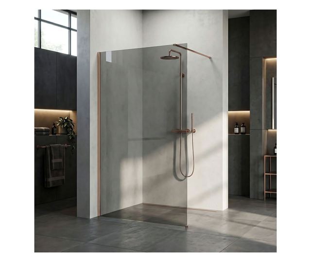 Zuhanyfal Rea Flexi 100 Brusolt réz 120X100X195CM