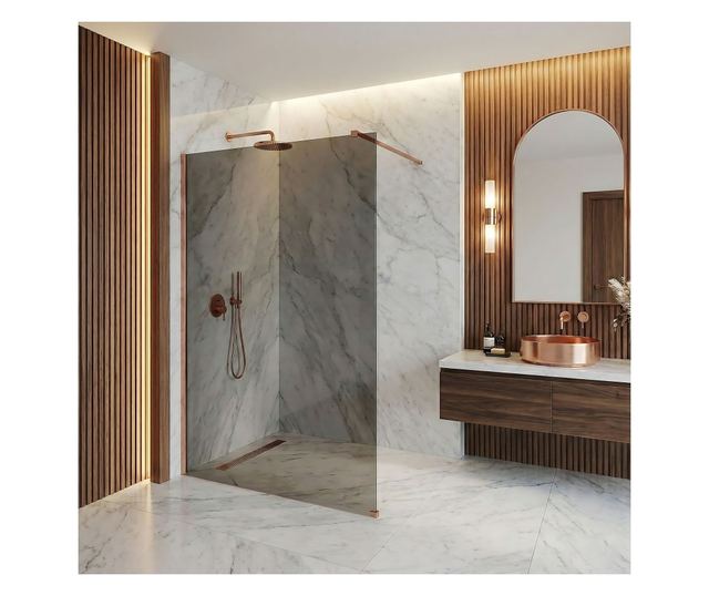 Zuhanyfal Rea Flexi 100 Brusolt réz 120X100X195CM