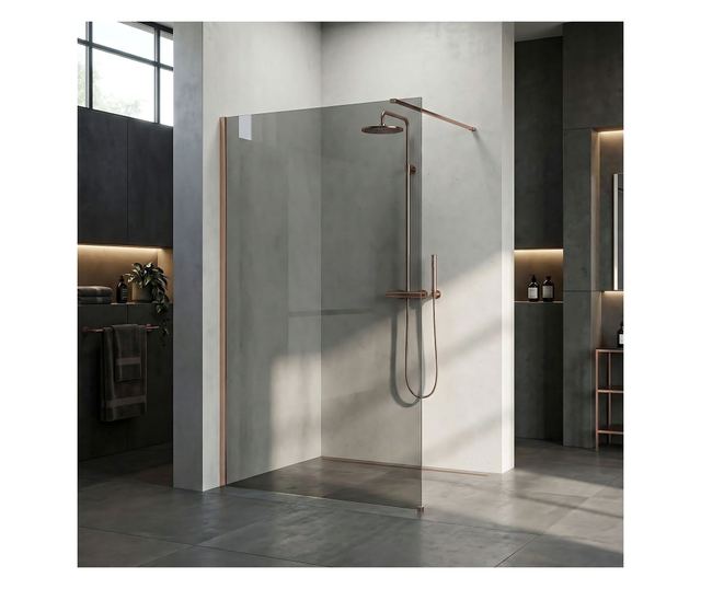 Zuhanyfal Rea Flexi 140 Brusolt réz 120X140X195CM