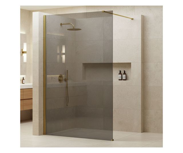 Zuhanyfal Rea Flexi Grey 80 Arany 120X80X195CM