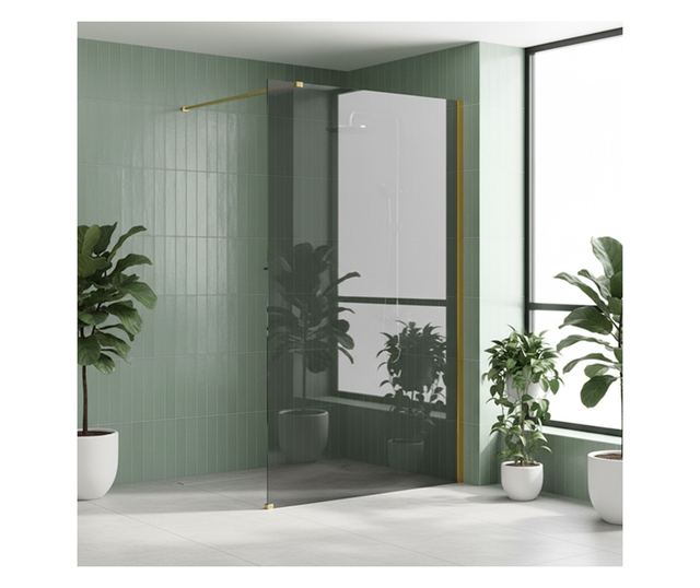 Zuhanyfal Rea Flexi Grey 90 Arany 120X90X195CM