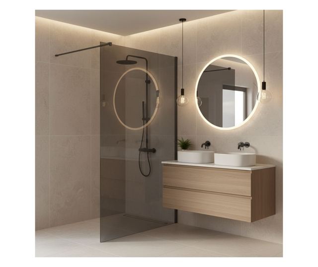 Zuhanyfal Rea Flexi Grey 130 Titán 120X130X195CM