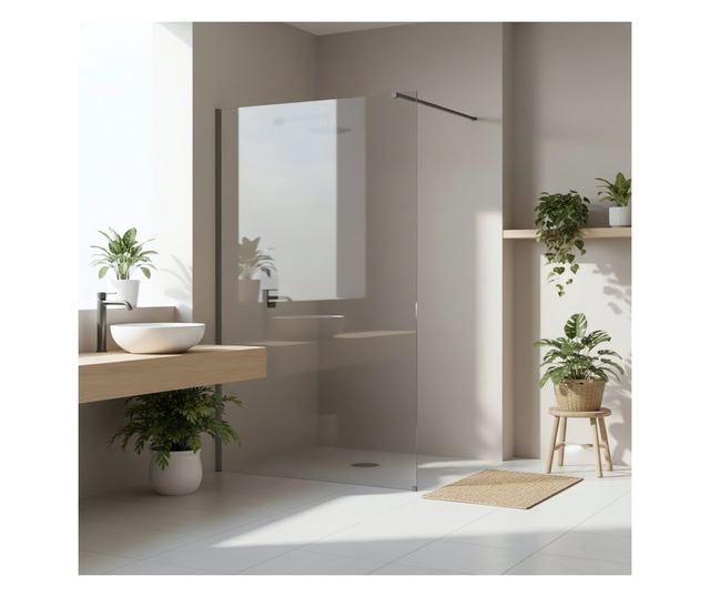 Zuhanyfal Rea Flexi Transparent 140 Titán 120X140X195CM