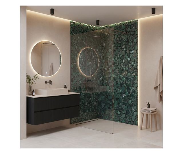 Zuhanyfal Rea Flexi Transparent 140 Titán 120X140X195CM