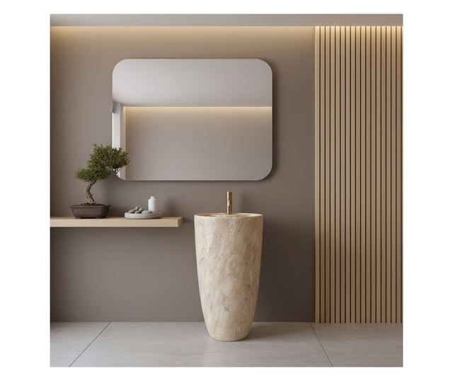 Szabadon álló mosdó Rea Anya Savana Matt Bézs 45X45X84CM