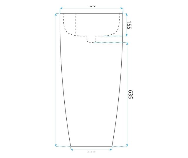 Szabadon álló mosdó Rea Anya Savana Matt Bézs 45X45X84CM