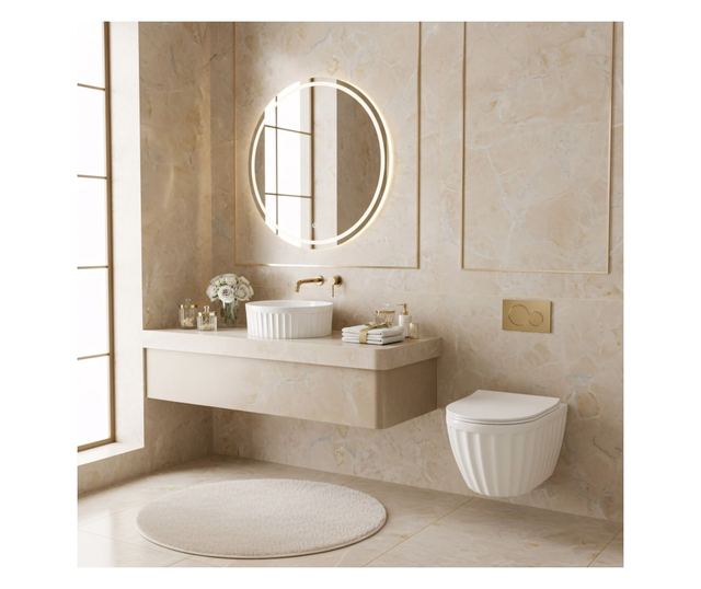 Pultra szerelhető mosdó Rea Duo Fehér 38X38X14,5CM