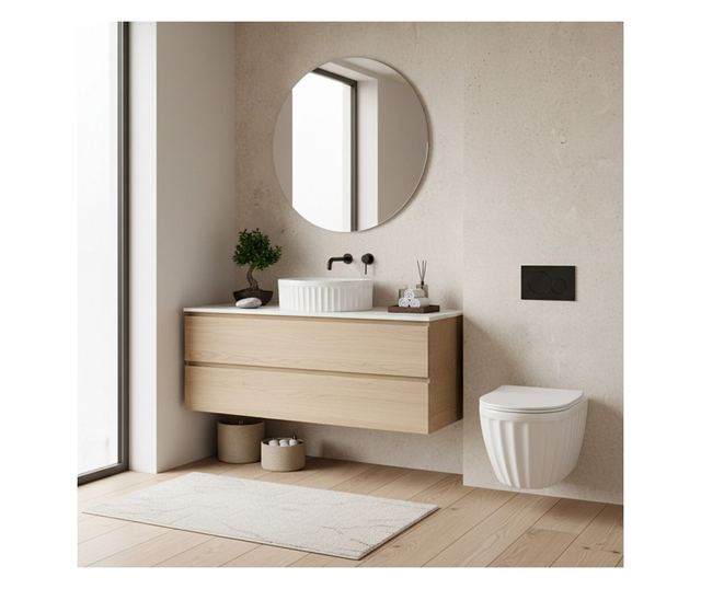 Pultra szerelhető mosdó Rea Duo Fehér 38X38X14,5CM