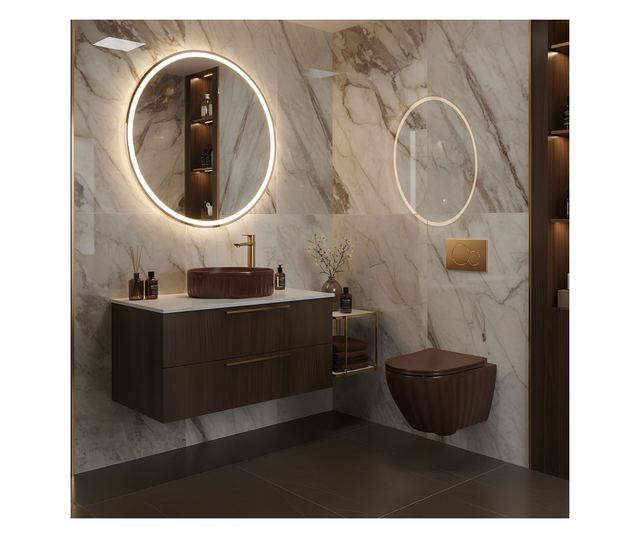 Pultra szerelhető mosdó Rea DUO Fekete 38X38X14,5CM