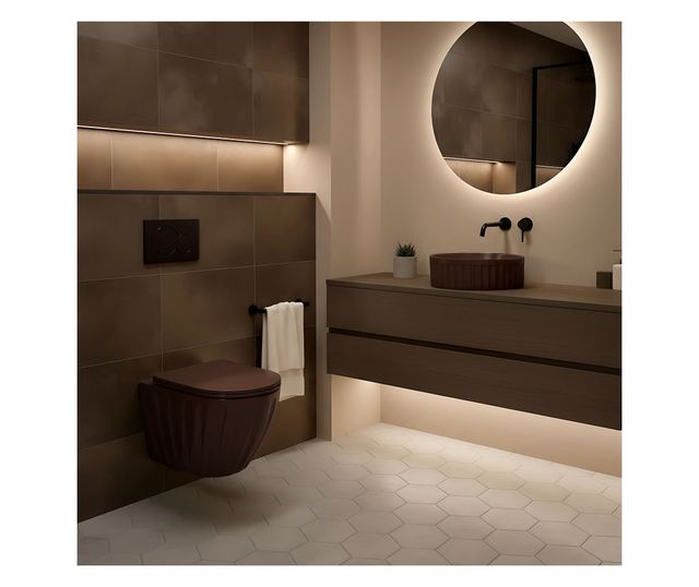 Pultra szerelhető mosdó Rea DUO Fekete 38X38X14,5CM