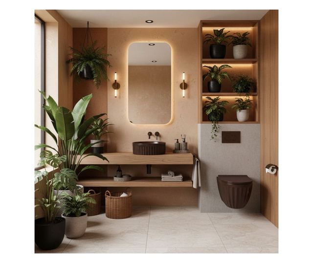 Pultra szerelhető mosdó Rea DUO Fekete 38X38X14,5CM