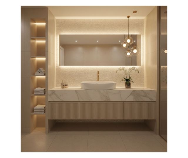 Pultra szerelhető mosdó Rea Joana 65 Fehér 65,5X40,5X12CM