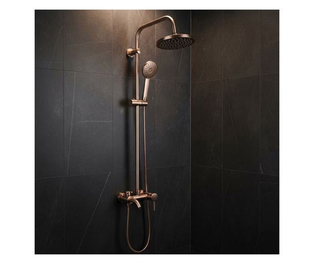 Zuhanyszett Rea Luis Brusolt réz 20X34,5X102CM