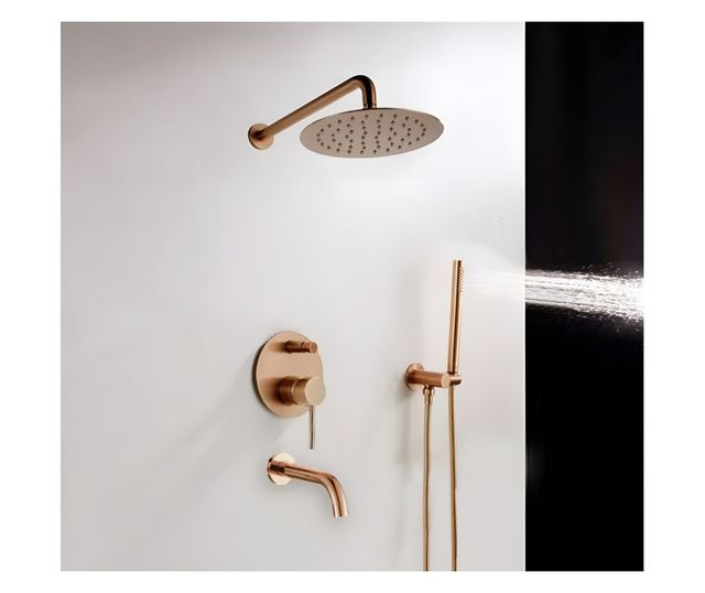 Zuhany–kád szett Rea LUNGO, box RÉZ SZÍNŰ 38,5X25X21CM