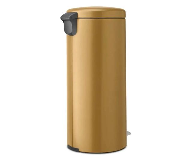 Brabantia NewIcon pedálos hulladékgyűjtő szagmentesen záródó Soft-Close fedél, műanyag tartály, 30L - G méret, acél, meleg tónus