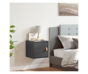 Zidni ormarić, sivi, 31,5x30x30 cm, masivno borovo drvo