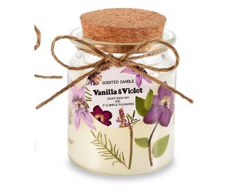 2 db illatos üveggyertya szett, 7,5 cm átmérő x 10 cm magasság