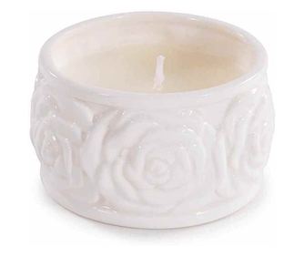 Illatosított gyertya porcelán tégelyben - Fehér, Vanília illat