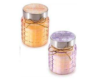 4 db illatos üveggyertya szett (8 cm átmérő x 10 cm magasság)