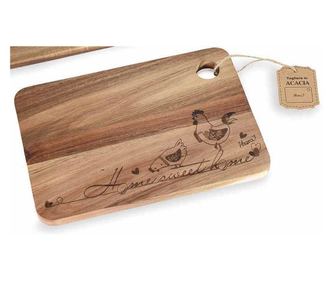 Σετ 2 ξύλινες πιατέλες σερβιρίσματος 28 x 20 εκ.