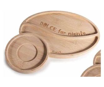 Σετ 2 ξύλινες πιατέλες σερβιρίσματος 28 x 22 εκ.