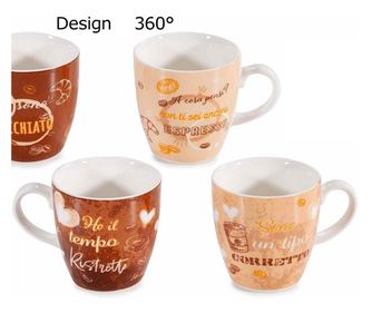 Komplet 8 keramičnih skodelic, večbarvnih, Ø5,5 cm x 6 cm V, 70 ml