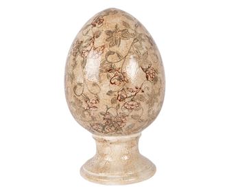 Boho dekorációs váza barna zöld Ø15x24 cm