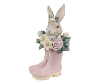 Többszínű polirezin húsvéti dekoráció 13x13x23 cm