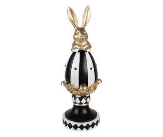 Többszínű polirezin húsvéti dekoráció 13x12x34 cm