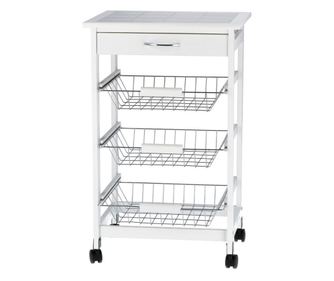 MDF és kerámia kiszolgáló kocsi 47 x 37 x 76 cm