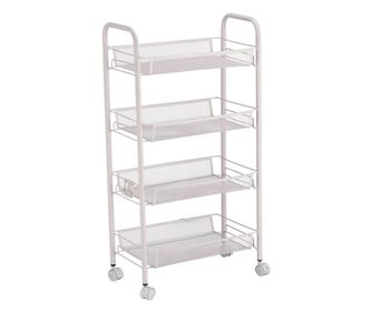Fehér fém tálalókocsi 44 x 26 x 83,5 cm