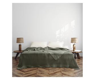 Пике кувертюра waffle, Majoli Bahar Home Collection, 100% памук, 390 gsm, Optimus Pampas