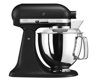 KitchenAid Artisan Elegance 5KSM175PSEBK bolygóműves mixer, 300 W, 4,8 l, közvetlen meghajtás, 10 sebességfokozat, matt fekete